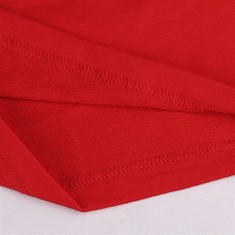 JEEING GEAR Men's Bodybuilding Workout Gym Shorts 5" Inseam Sports Cotton with Pocket Red Color Size M - Image 5
